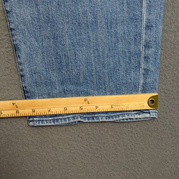 Mother Jeans Women's 31 Blue The Ditcher Zip Crop In Boogie Down Denim - Picture 9 of 15